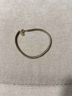 Gold Herringbone Chain Bracelet